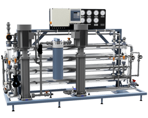 Reverse osmosis double pass unit