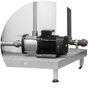 Pump unit for vacuum deaerator