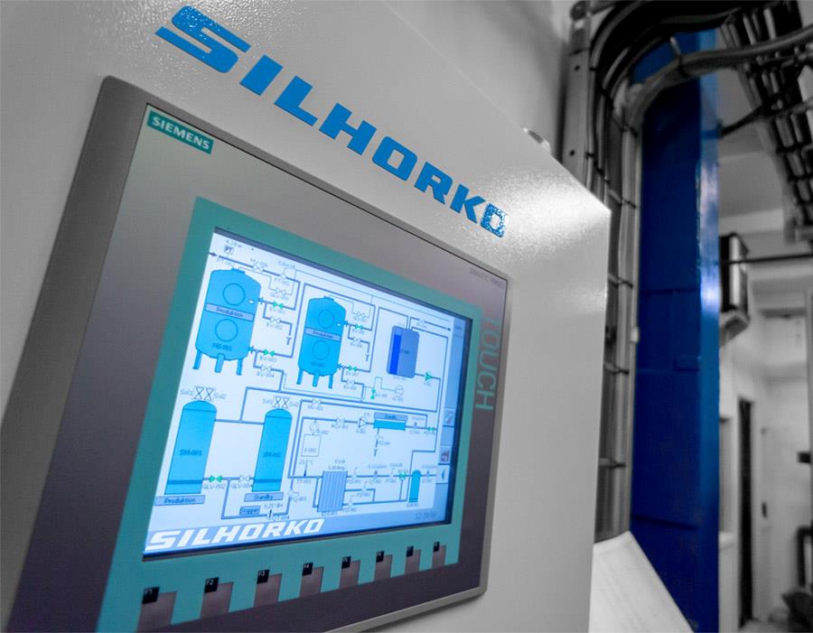 PLC control unit on waterworks