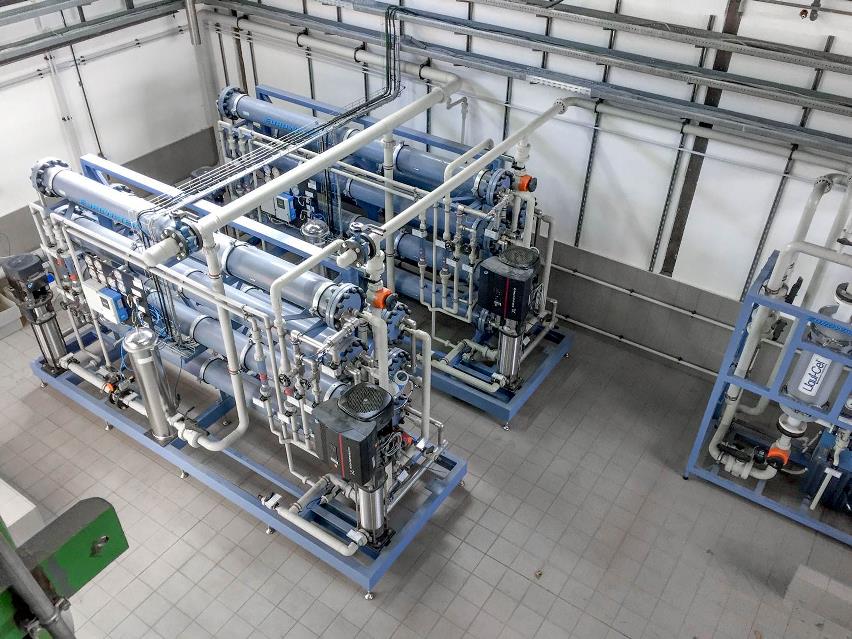 Reverse osmosis used for chemical -free make-up water at power plant