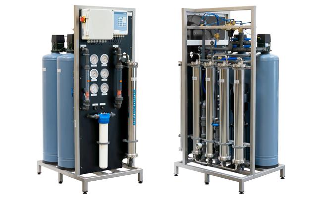 Reverse osmosis compact unit front and back